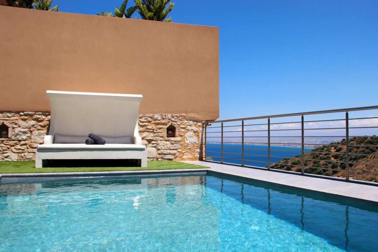 Design Villa Nicol, Pool, Summer kitchen, Seaview Iraklio Exterior foto