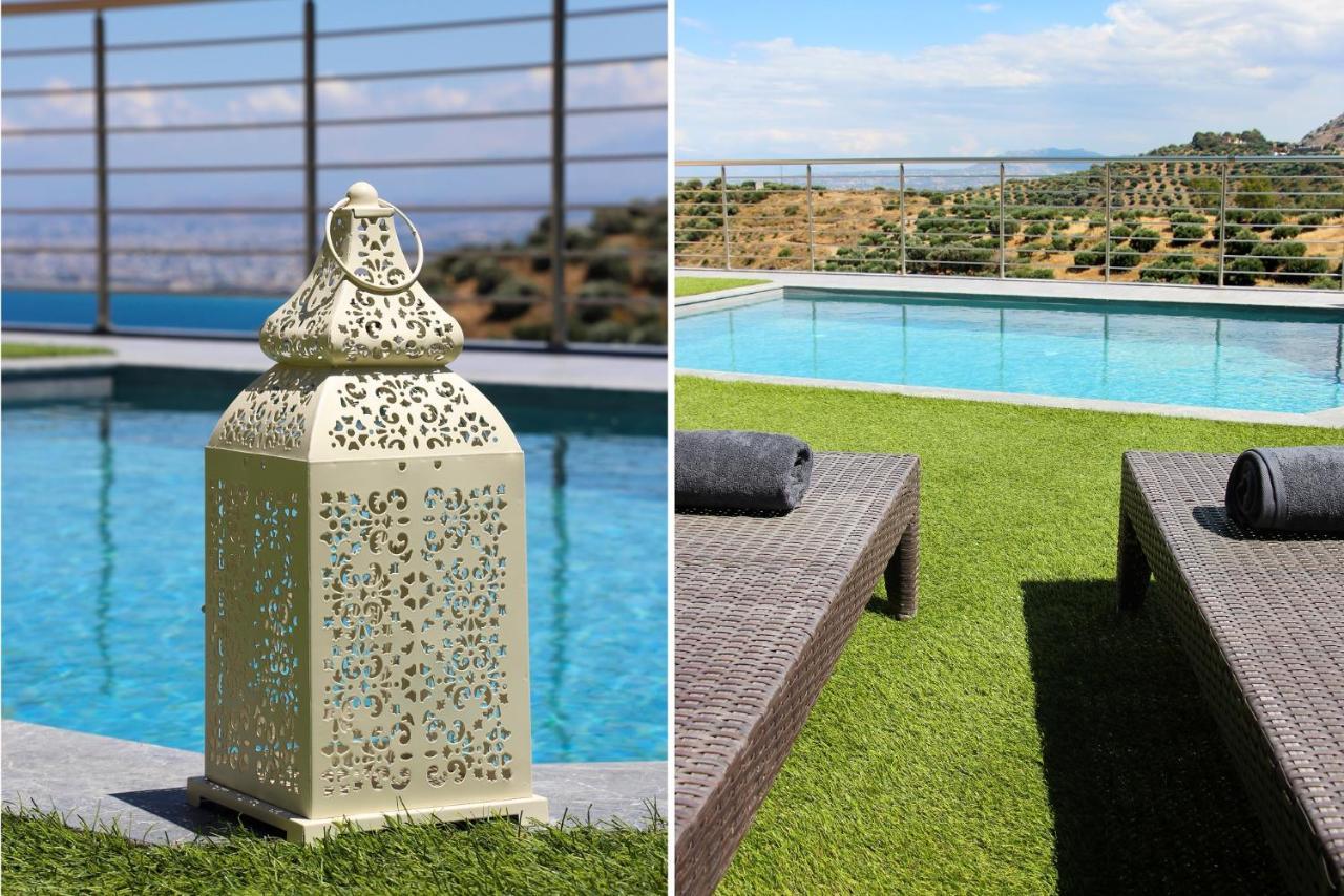 Design Villa Nicol, Pool, Summer kitchen, Seaview Iraklio Exterior foto