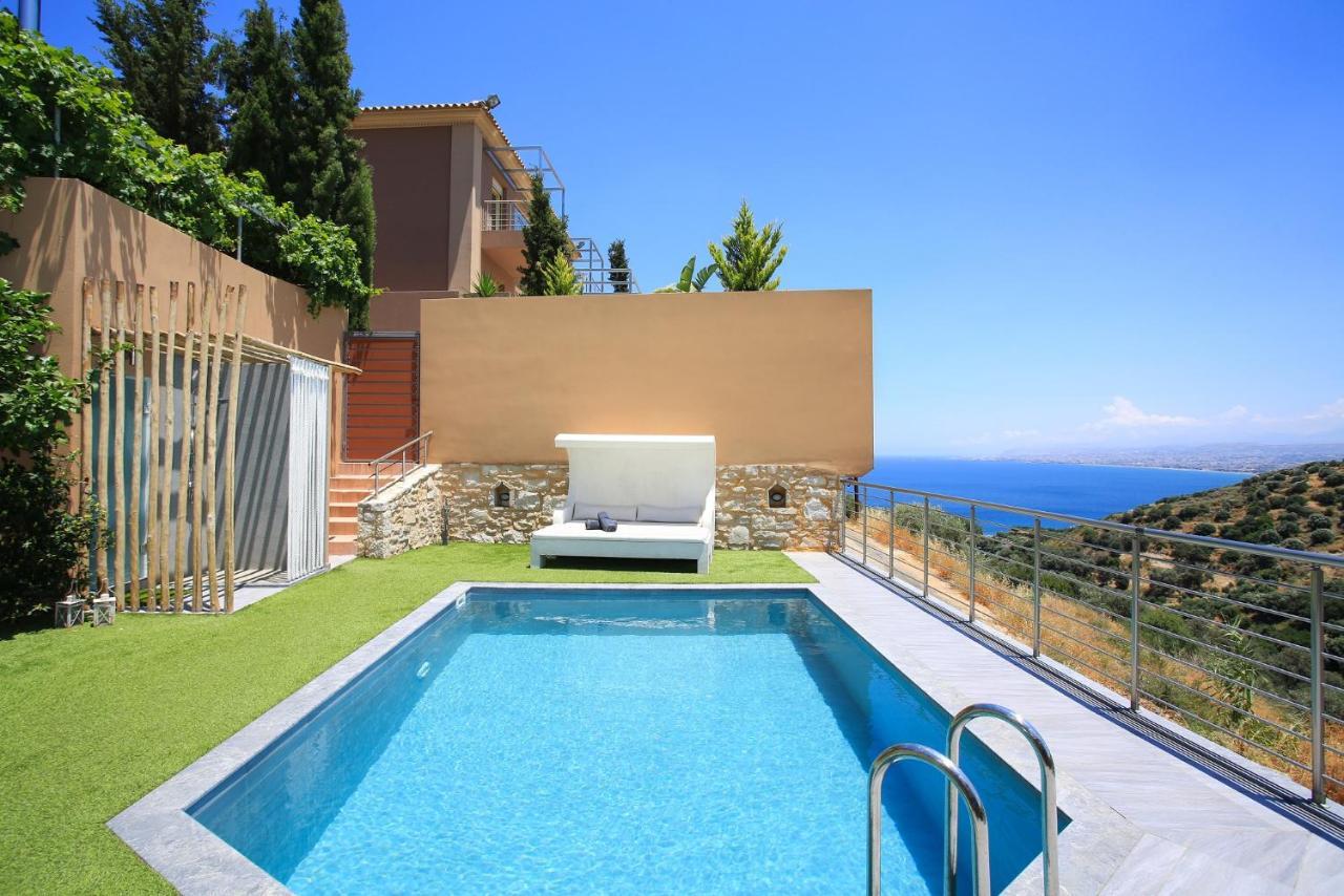 Design Villa Nicol, Pool, Summer kitchen, Seaview Iraklio Exterior foto