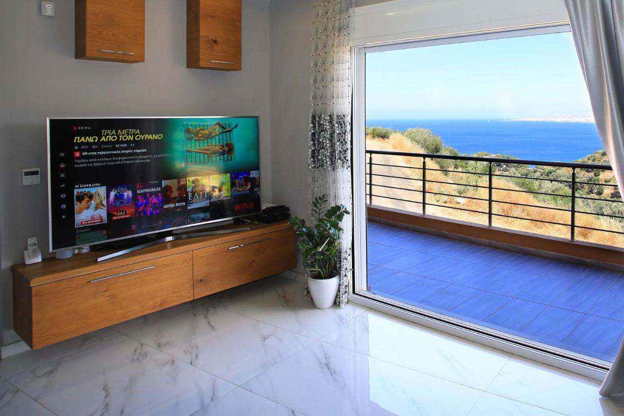 Design Villa Nicol, Pool, Summer kitchen, Seaview Iraklio Exterior foto
